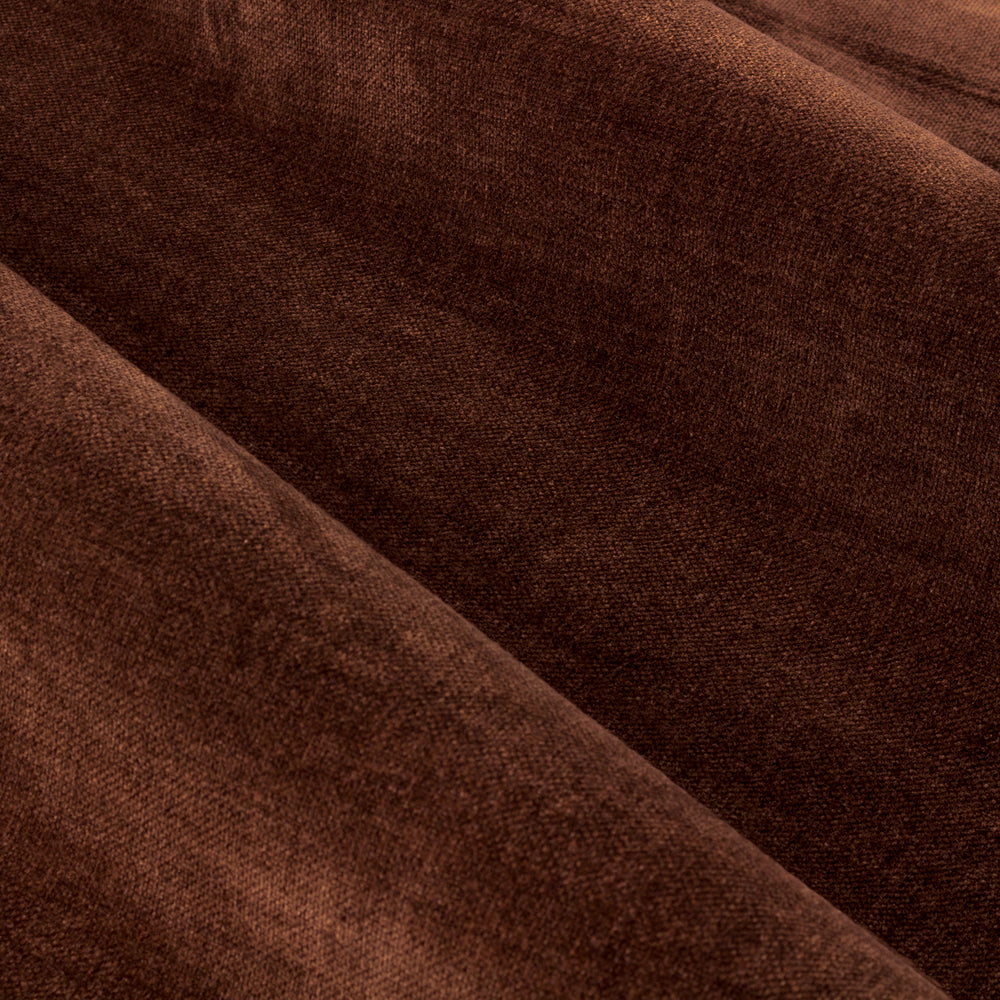 Heavy Chenille Fully Lined Velvet Pencil Pleat Curtains Nutmeg