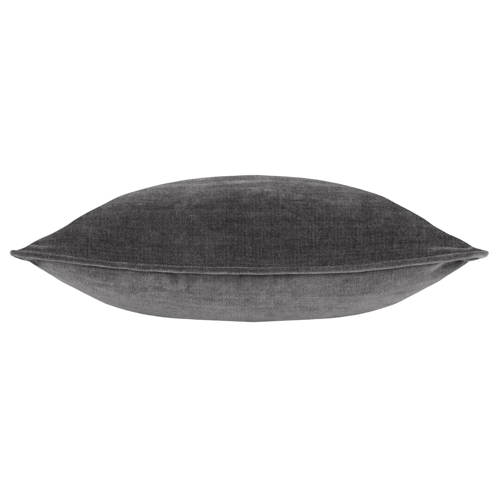Heavy Chenille Piped Cushion Charcoal
