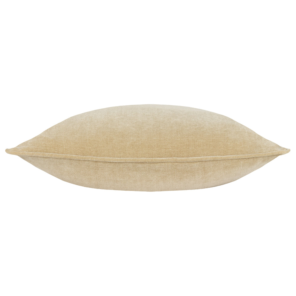 Heavy Chenille Piped Cushion Natural