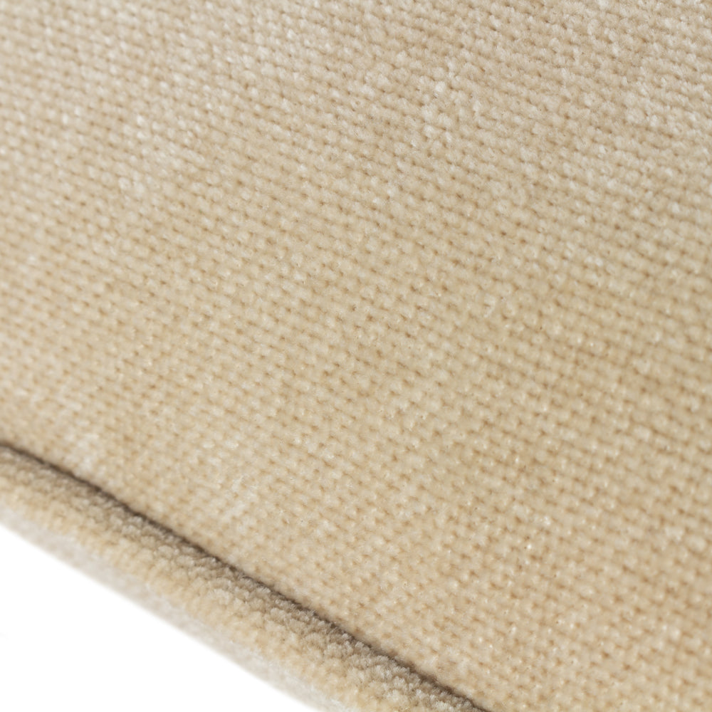 Heavy Chenille Piped Cushion Natural