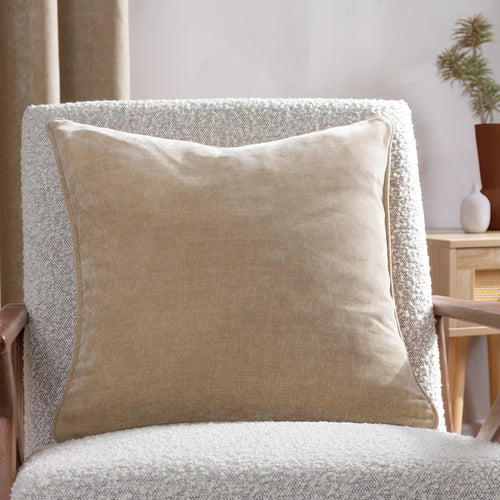 Plain Cream Cushions - Heavy Chenille  Cushion Cover Natural Yard