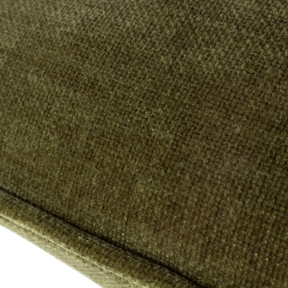 Heavy Chenille Piped Cushion Olive