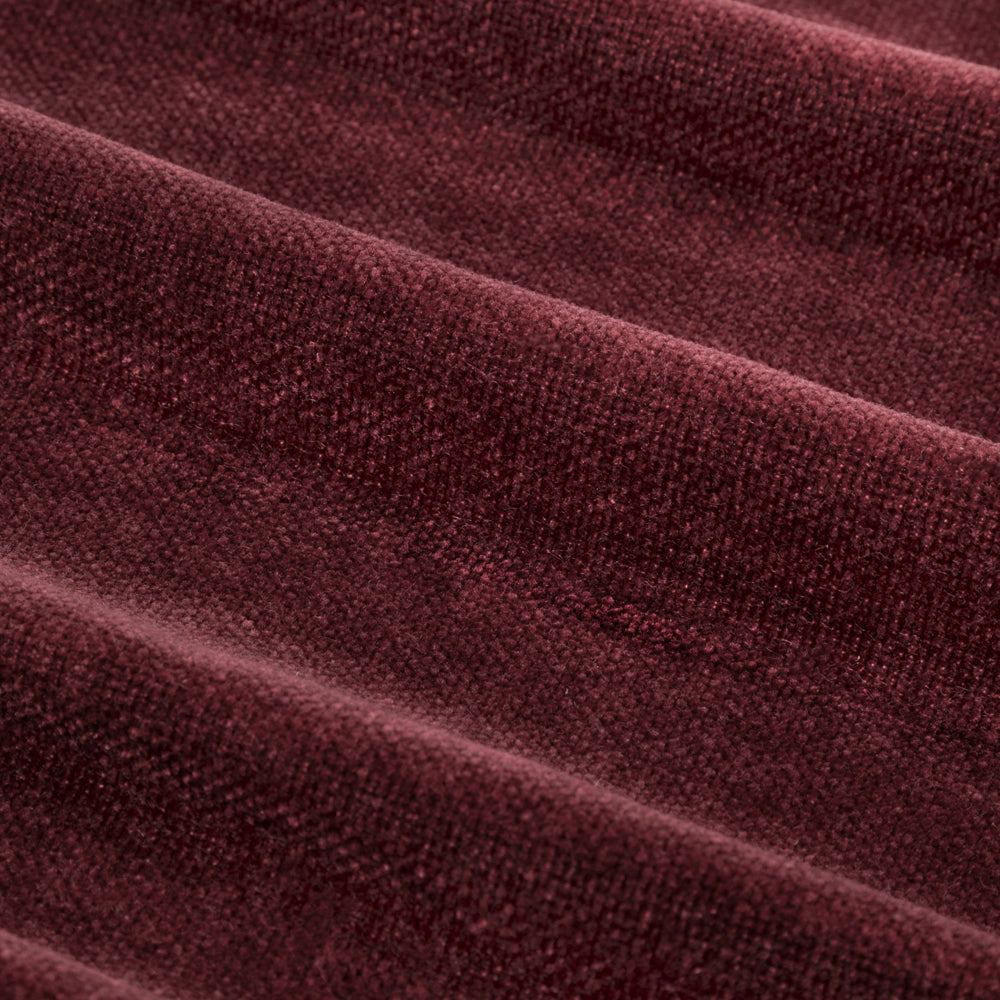 Heavy Chenille Fully Lined Velvet Eyelet Curtains Beetroot