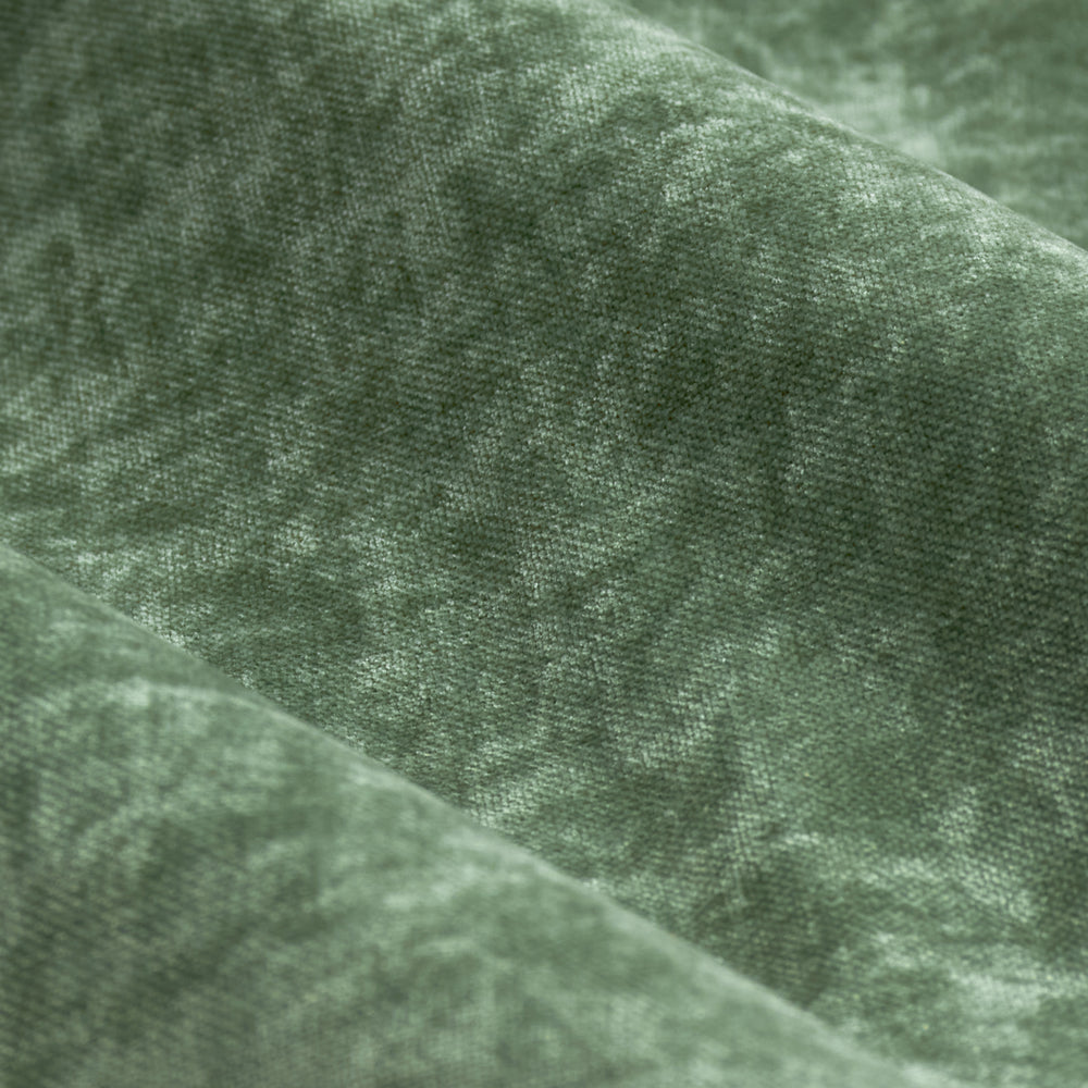 Heavy Chenille Fully Lined Velvet Eyelet Curtains Eucalyptus