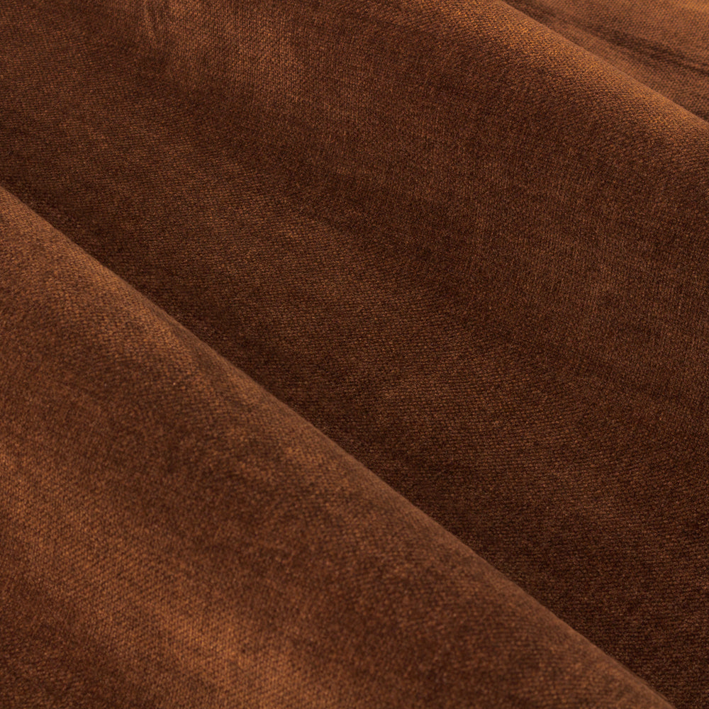 Heavy Chenille Fully Lined Velvet Eyelet Curtains Nutmeg