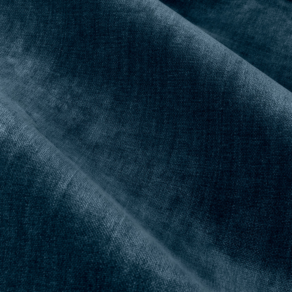 Heavy Chenille Fully Lined Velvet Eyelet Curtains Navy
