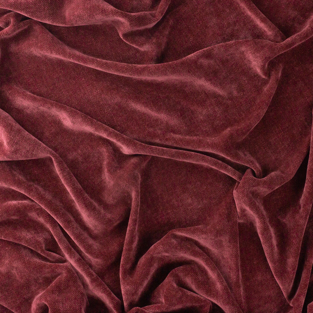 Heavy Chenille Velvet Throw Beetroot