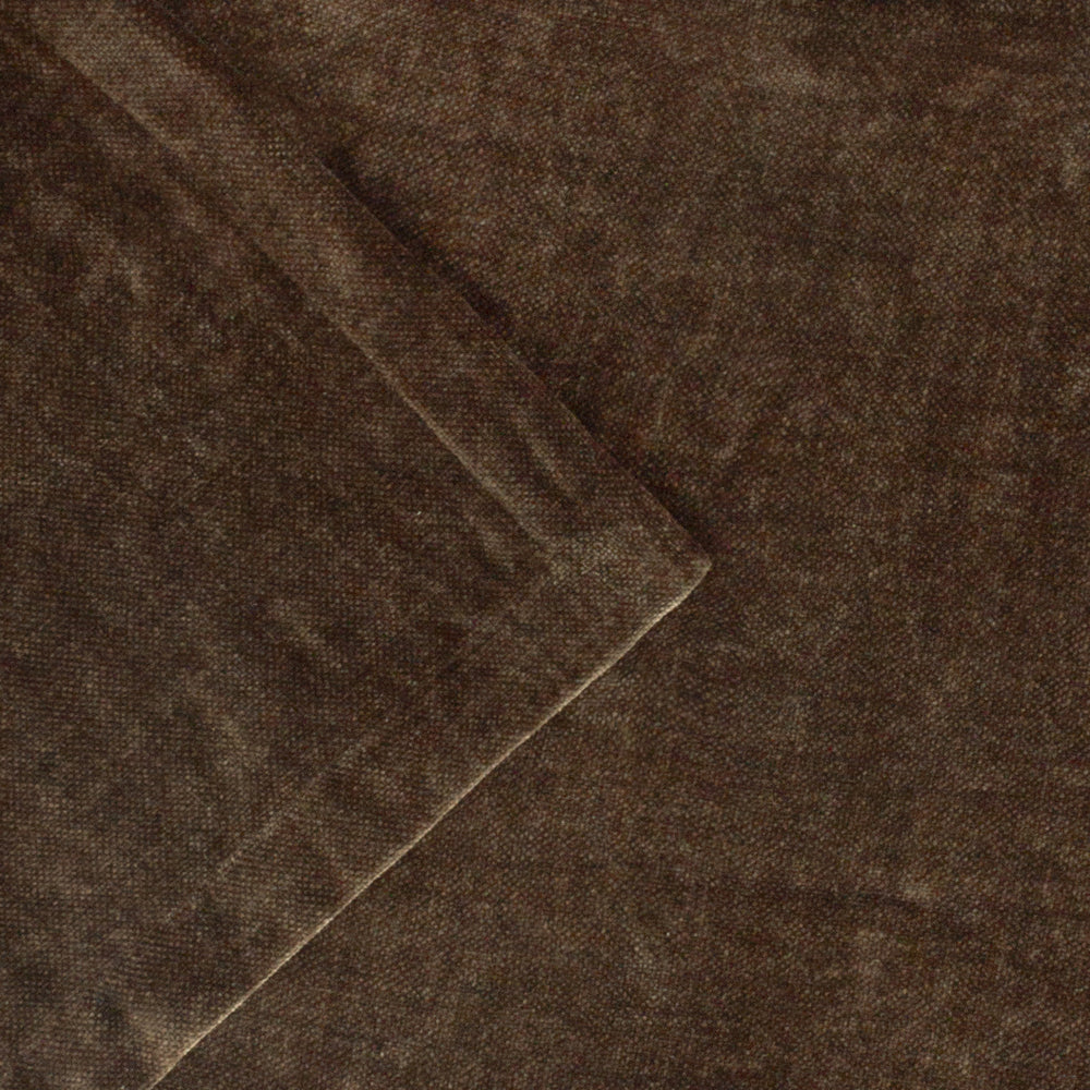 Heavy Chenille Velvet Throw Brown