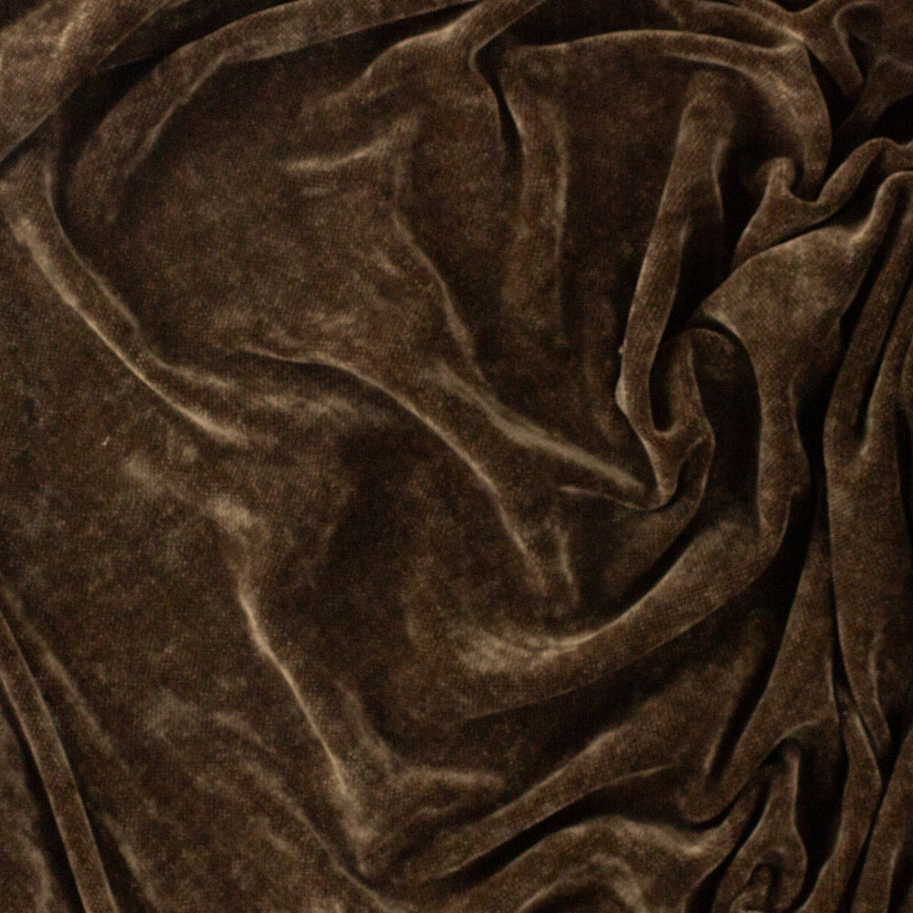 Heavy Chenille Velvet Throw Brown