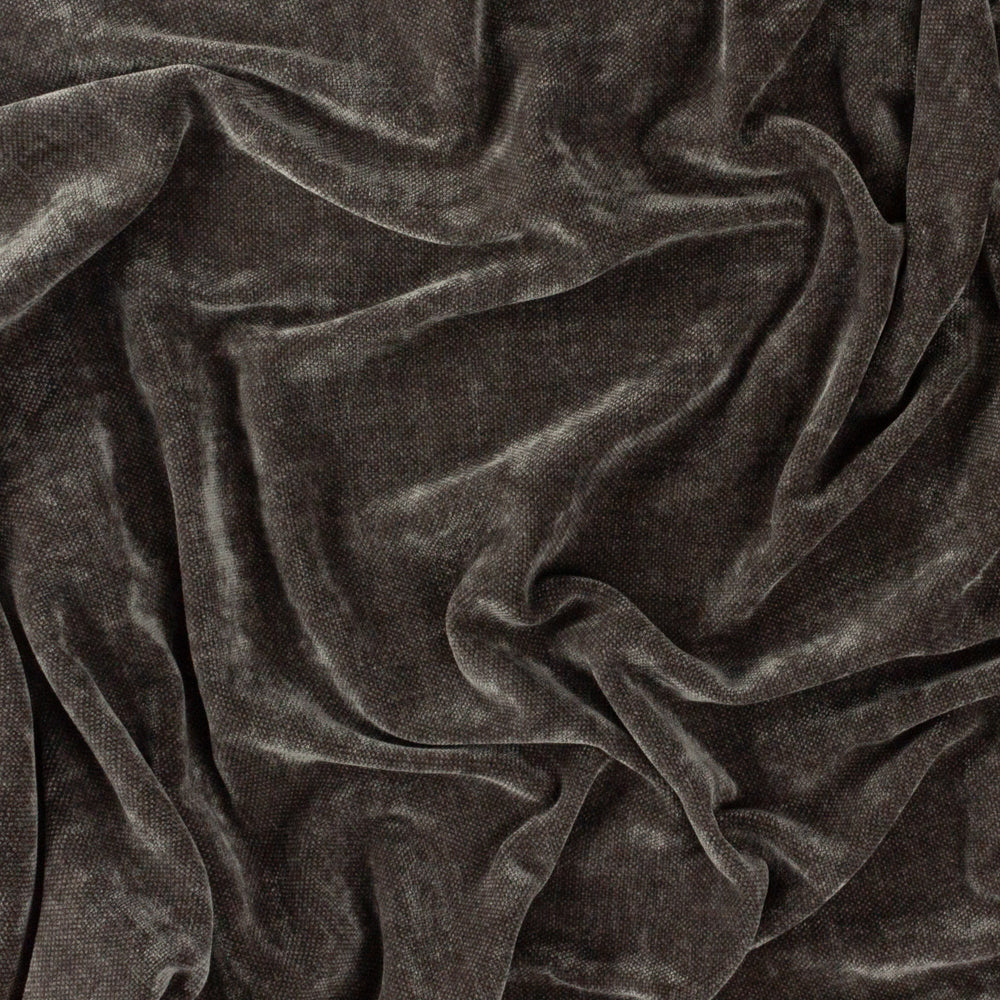 Heavy Chenille Velvet Throw Charcoal