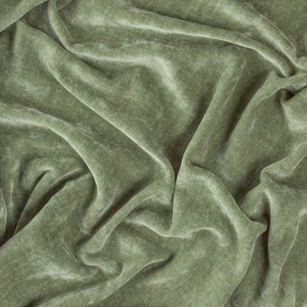 Heavy Chenille Velvet Throw Eucalyptus