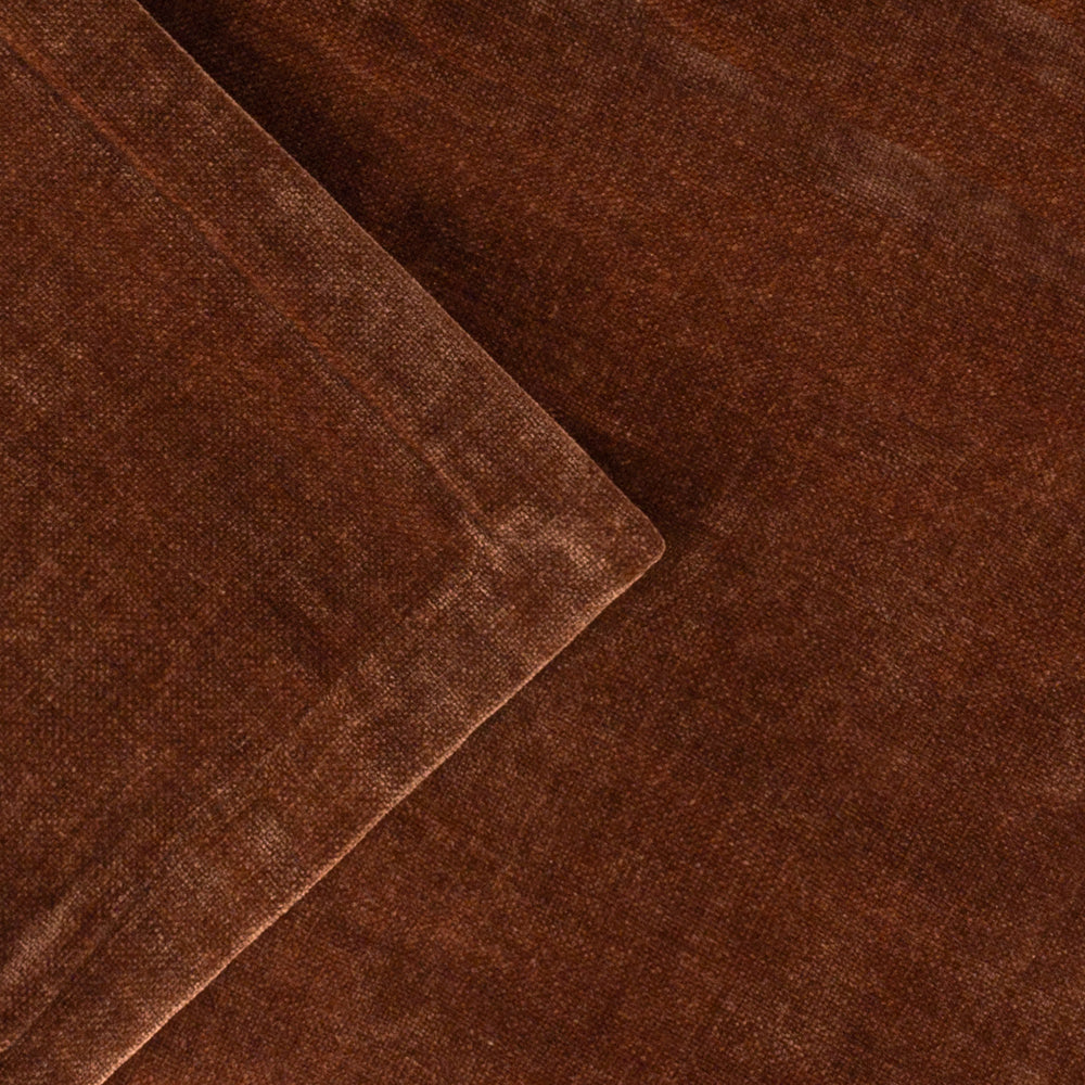 Heavy Chenille Velvet Throw Nutmeg
