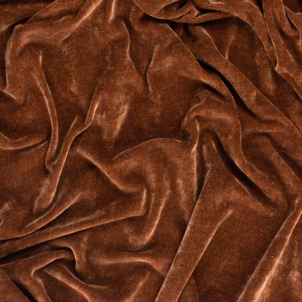 Heavy Chenille Velvet Throw Nutmeg