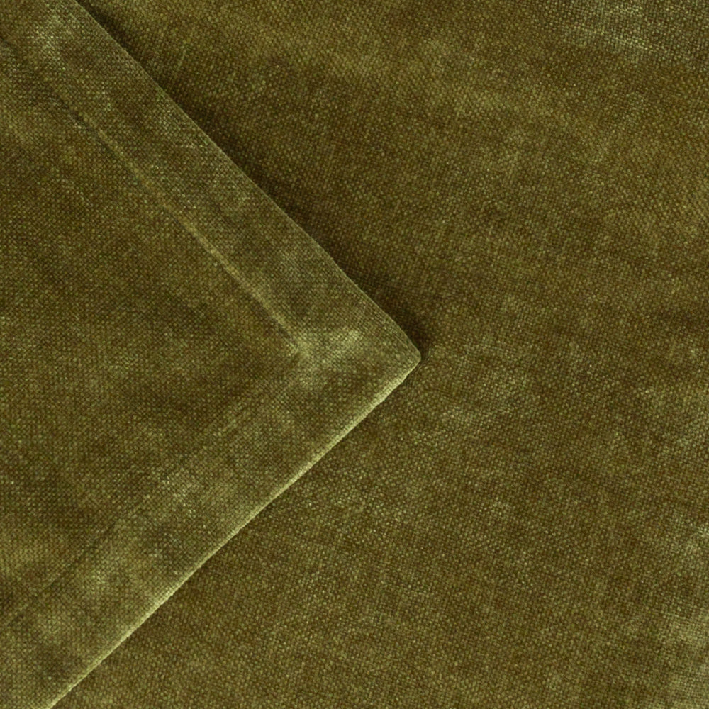 Heavy Chenille Velvet Throw Olive