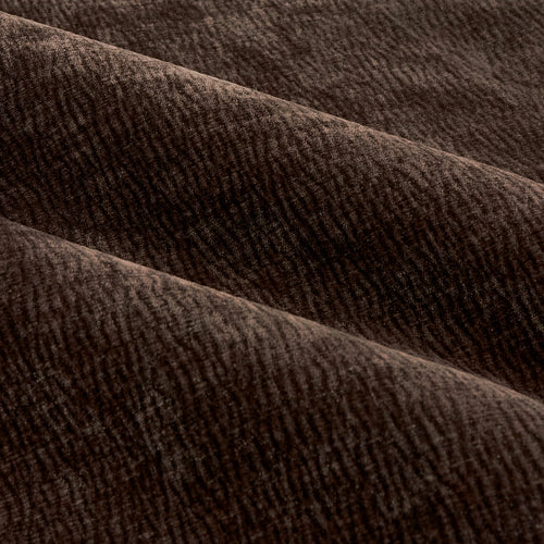 Heath Washed Velvet Fully Lined Eyelet Curtains Espresso Brown