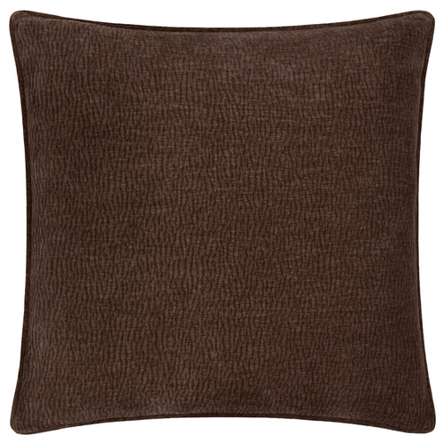 Heath Washed Velvet Textured Cushion Espresso Brown