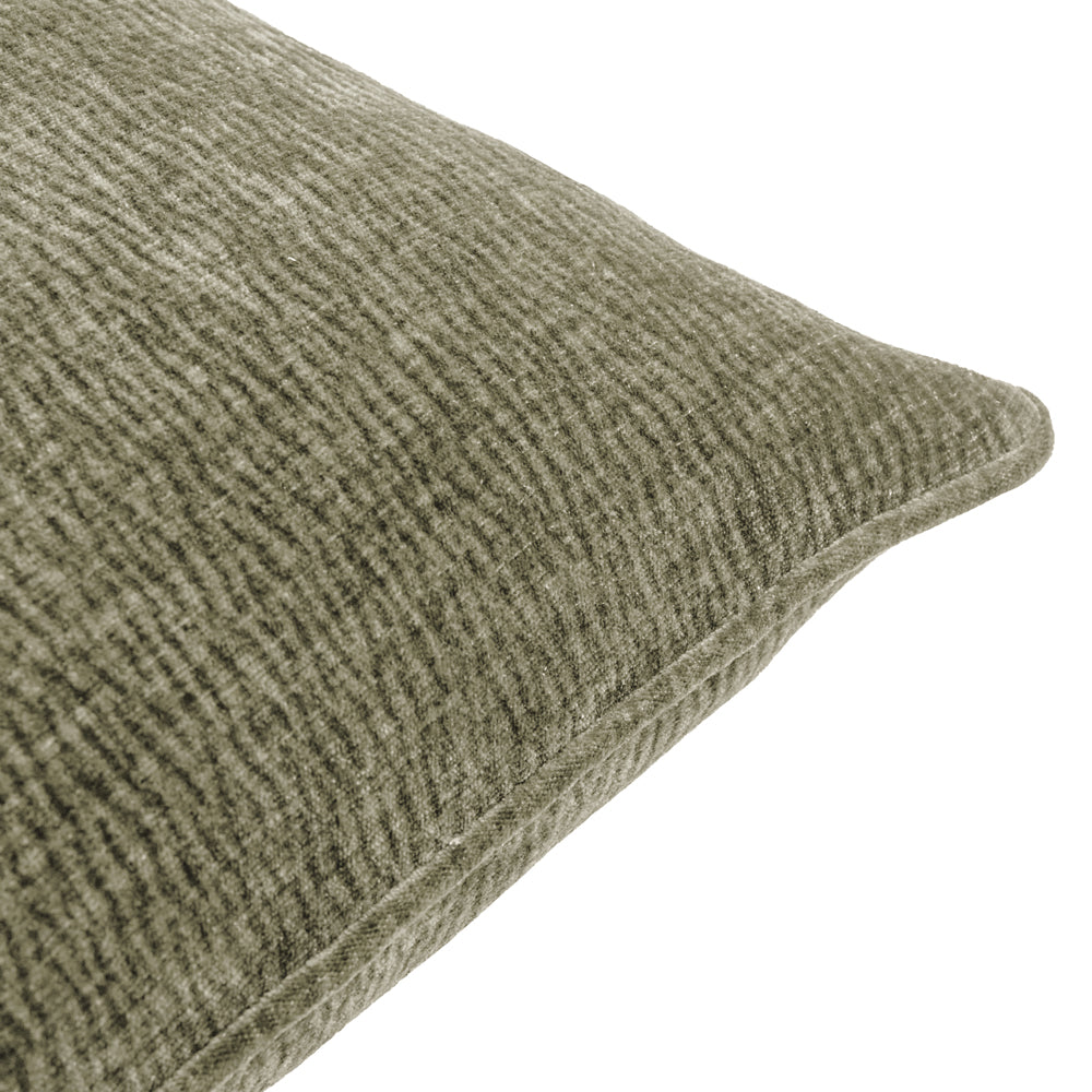 Heath Washed Velvet Textured Cushion Eucalyptus