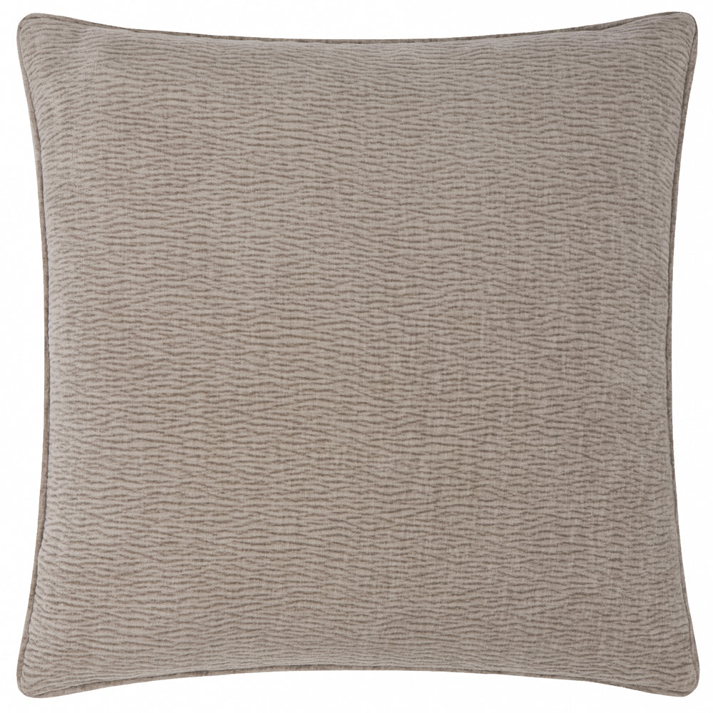 Heath Washed Velvet Textured Cushion Greige