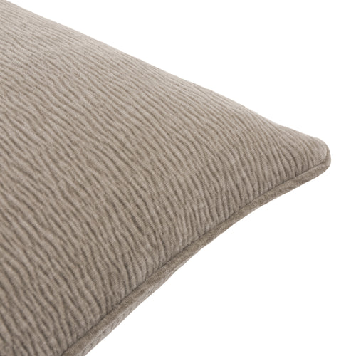 Heath Washed Velvet Textured Cushion Greige