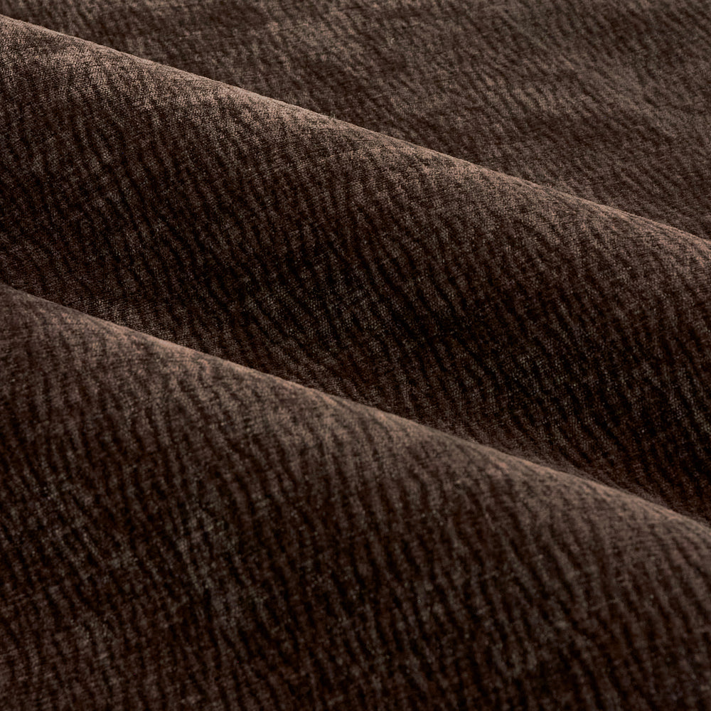 Heath Washed Velvet Fully Lined Eyelet Curtains Espresso Brown
