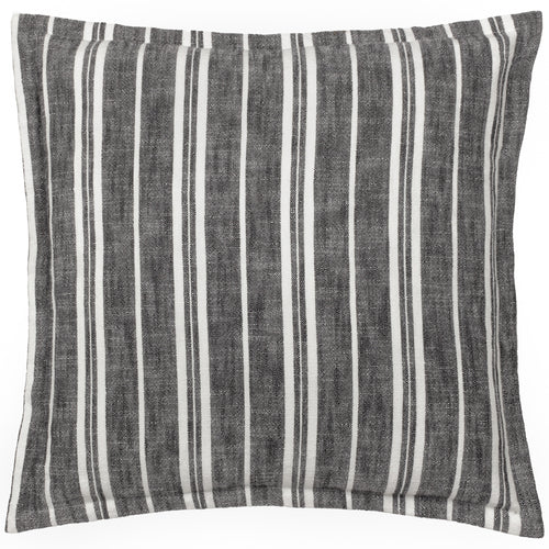 Striped Black Cushions - Hebble Striped Cushion Cover Black Yard