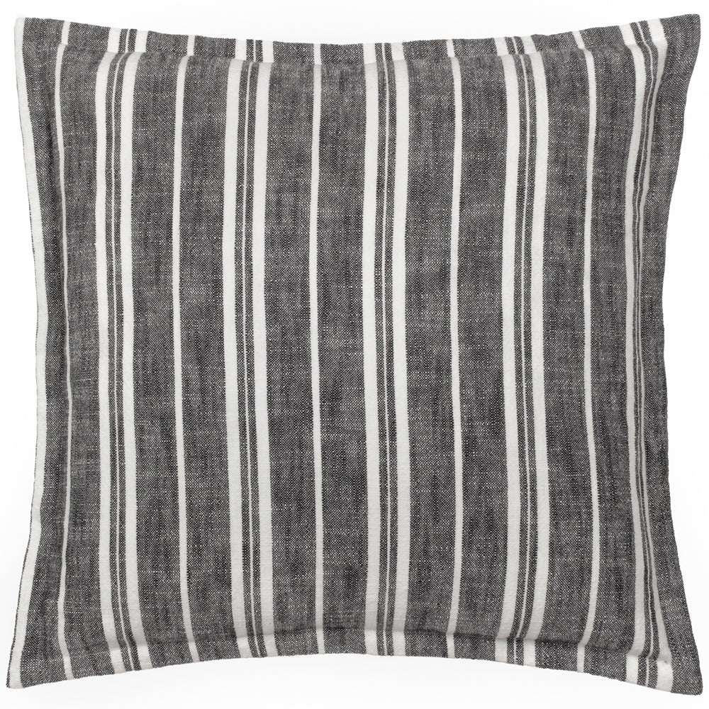 Hebble Striped Cushion Black