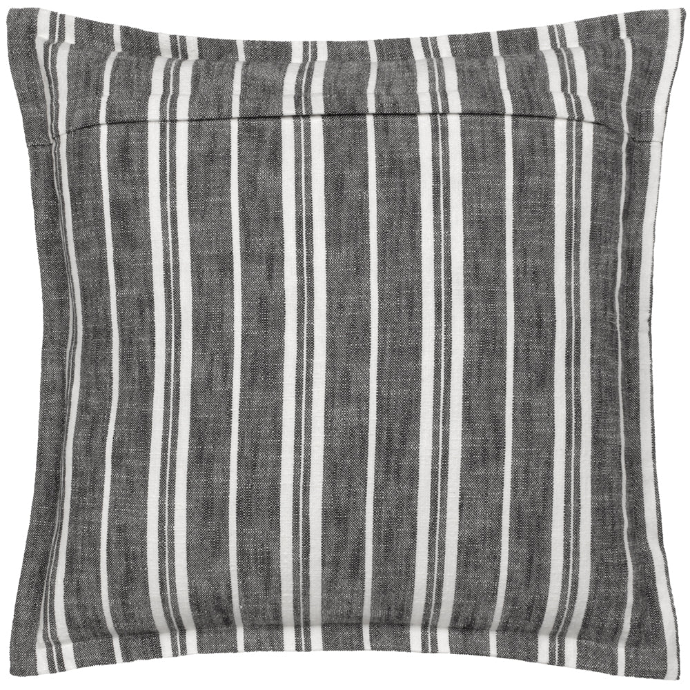 Hebble Striped Cushion Black