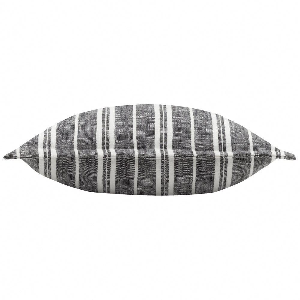 Hebble Striped Cushion Black