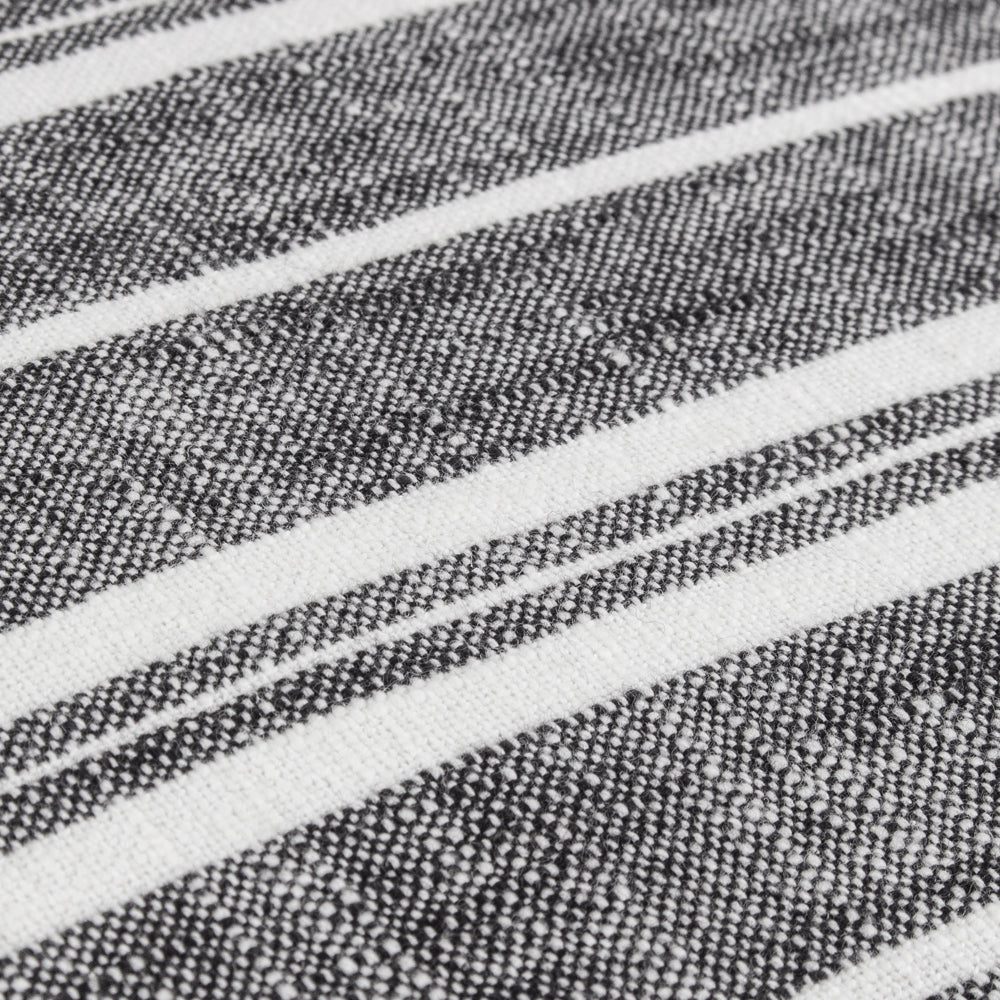 Hebble Striped Cushion Black
