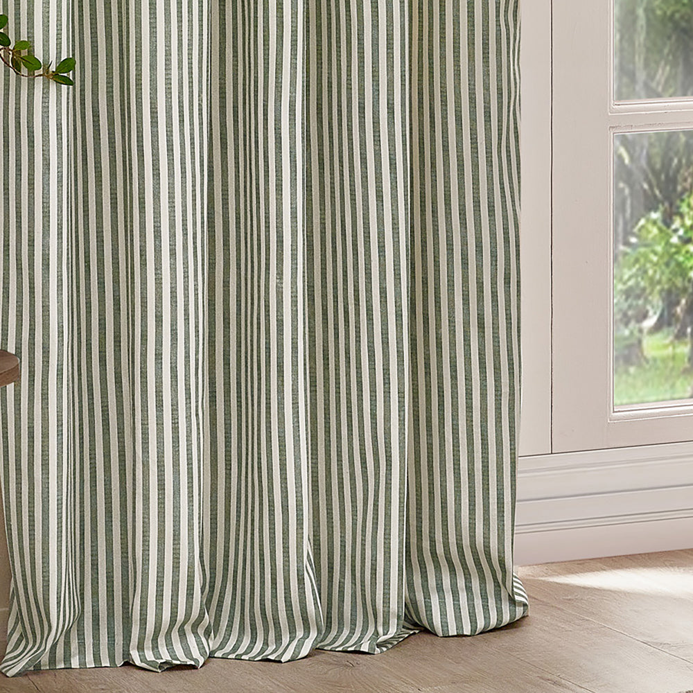 Hebden 100% Cotton Blackout Eyelet Curtains Forest