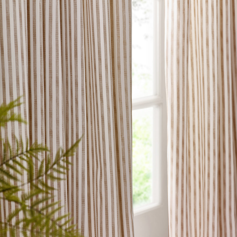 Hebden 100% Cotton Blackout Eyelet Curtains Natural