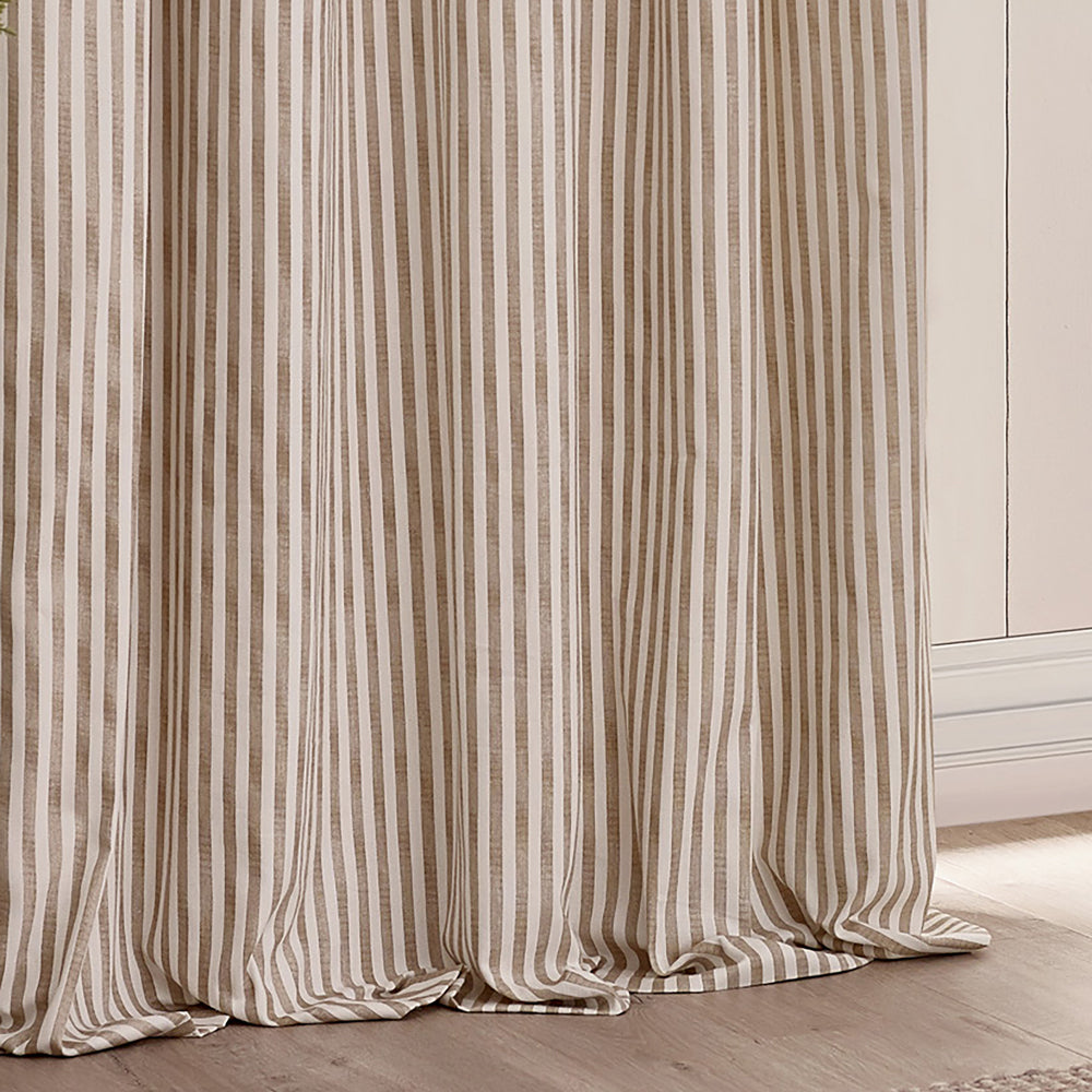 Hebden 100% Cotton Blackout Eyelet Curtains Natural