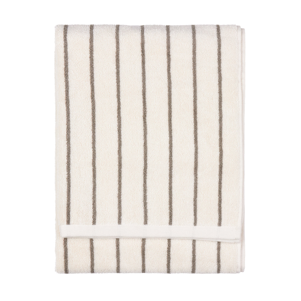 Hebden Narrow Stripe 100% Cotton Towels Mole