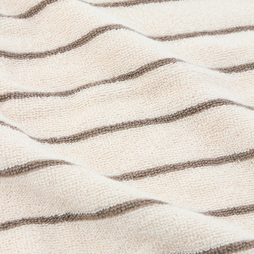 Hebden Narrow Stripe 100% Cotton Towels Mole
