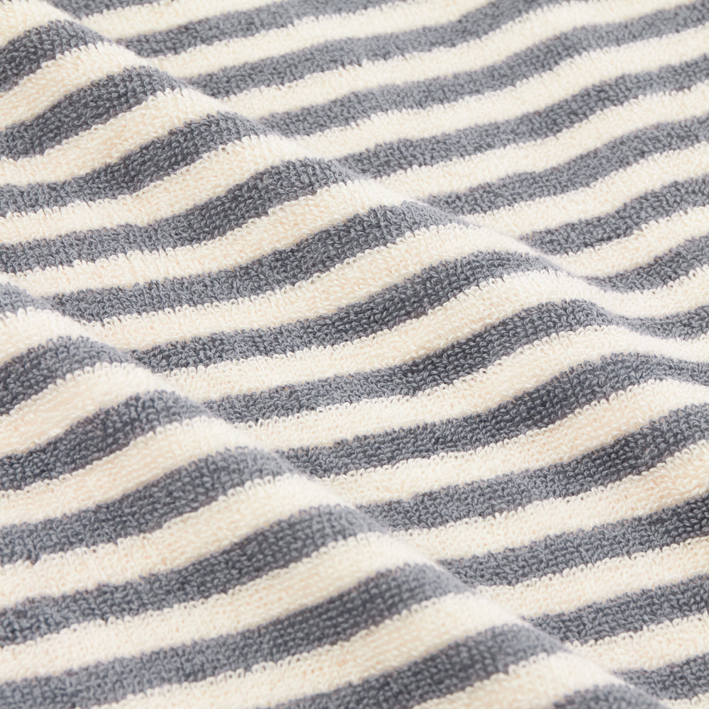 Hebden Striped Cotton Bath Mat Grey