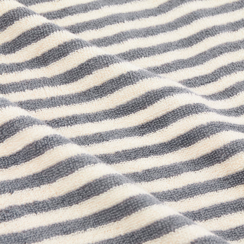 Hebden Striped Cotton Bath Mat Grey
