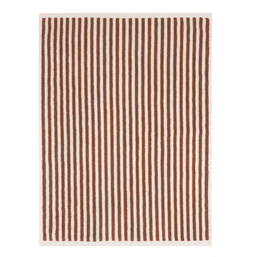 Hebden Striped Cotton Bath Mat Pecan