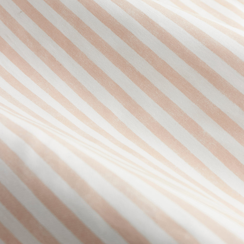 Hebden Striped 100% Cotton Lined Pencil Pleat Curtains Blush