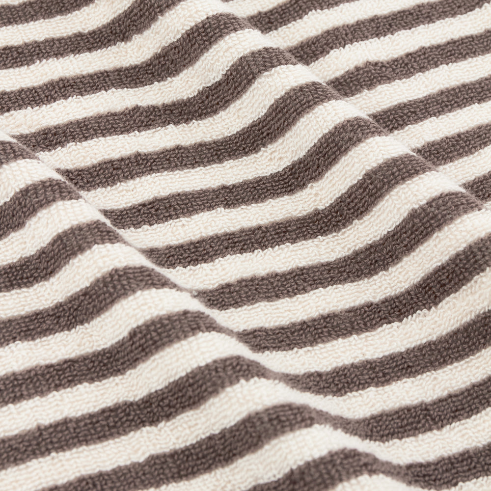 Hebden Striped Cotton Towels Chocolate