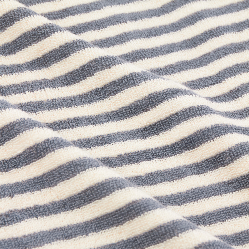 Hebden Striped Cotton Towels Denim Blue