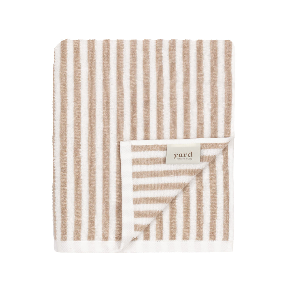 Hebden Striped Cotton Towels Natural
