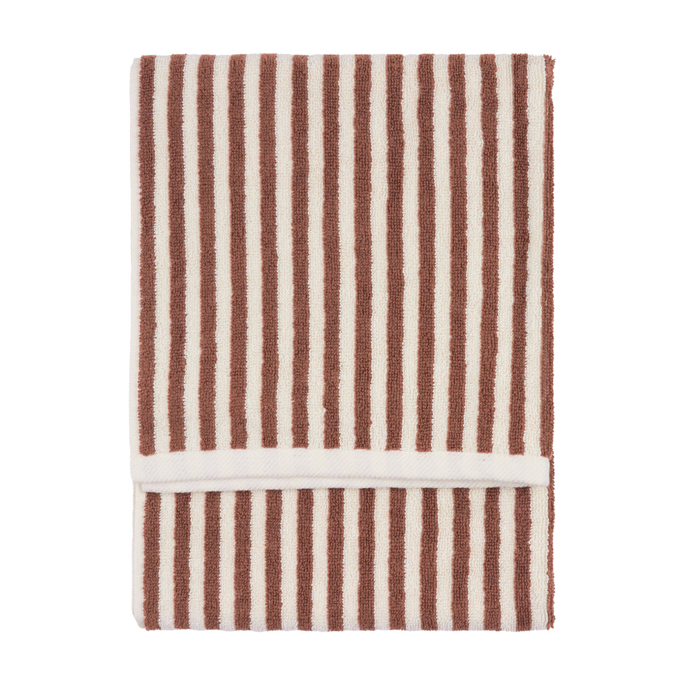 Hebden Striped Cotton Towels Pecan