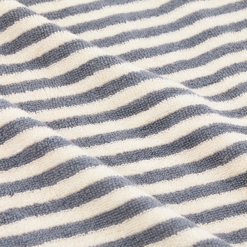 Hebden Striped Cotton Towels Denim Blue