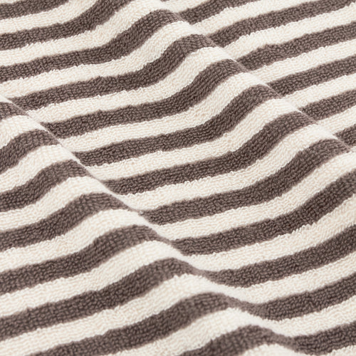 Hebden Striped Cotton Towels Chocolate