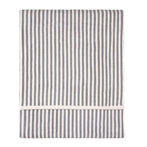 Hebden Striped Cotton Towels Grey