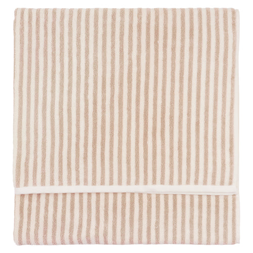 Hebden Striped Cotton Towels Natural