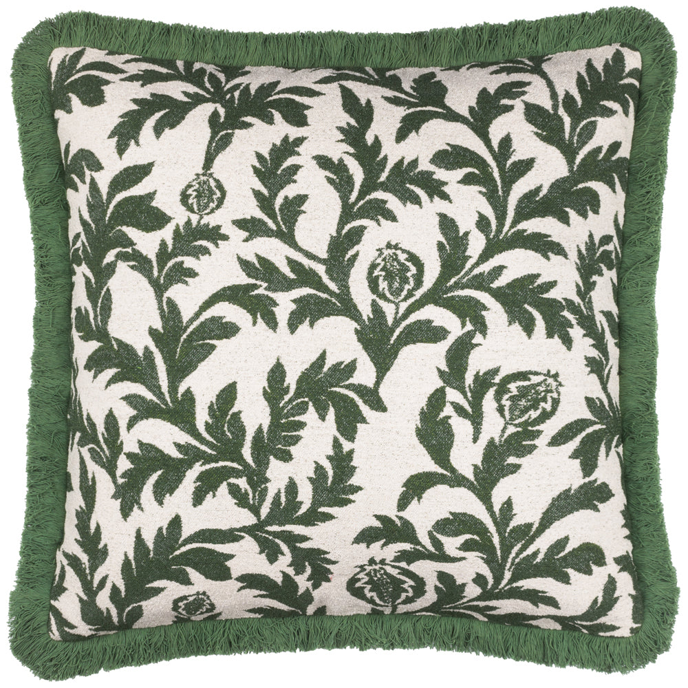 Hedera Jacquard Cushion Green