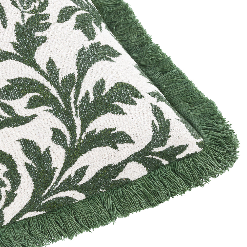 Hedera Jacquard Cushion Green