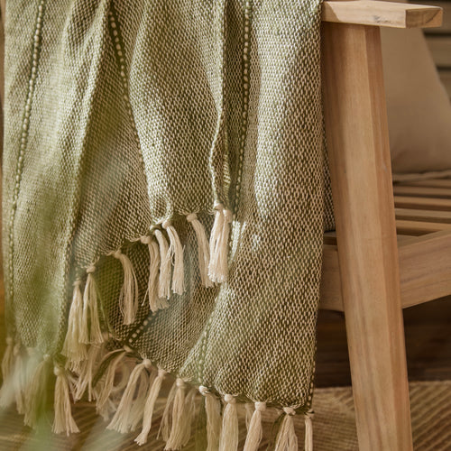 Hedon Woven Indoor/Outdoor Throw Moss