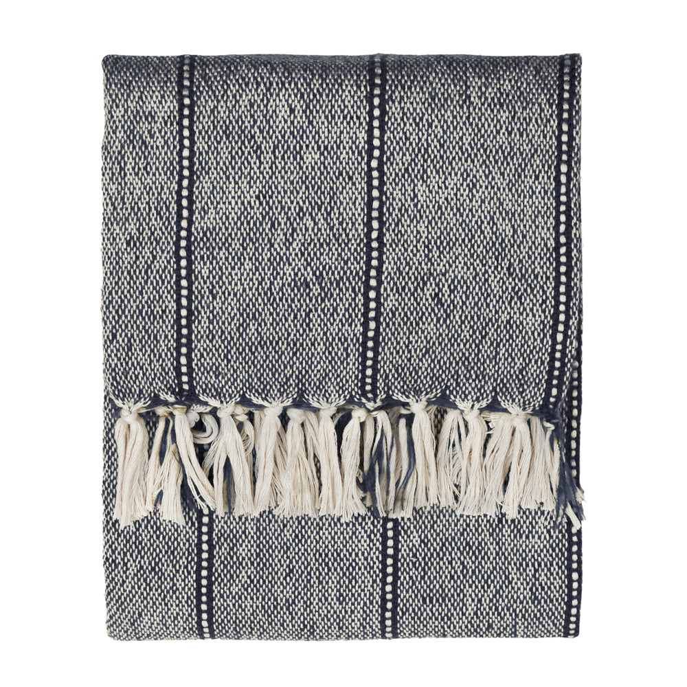 Hedon Woven Indoor/Outdoor Throw Navy